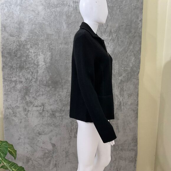 Casual Corner Annex Zip Cardigan Sweater women’s M Wool new Zealand Vtg. Pockets - Picture 2 of 8